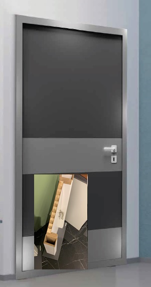 HPL LAMINANT DUZ RENK AHSAP IZGARA DOLG KAPI (URT)